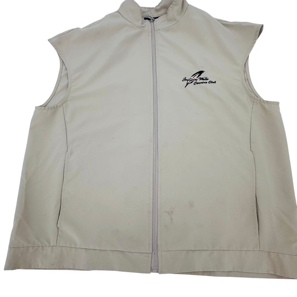 Sunderland of Scotland Golf Vest INDIAN WELLS Country Club Full Zip Mens Medium